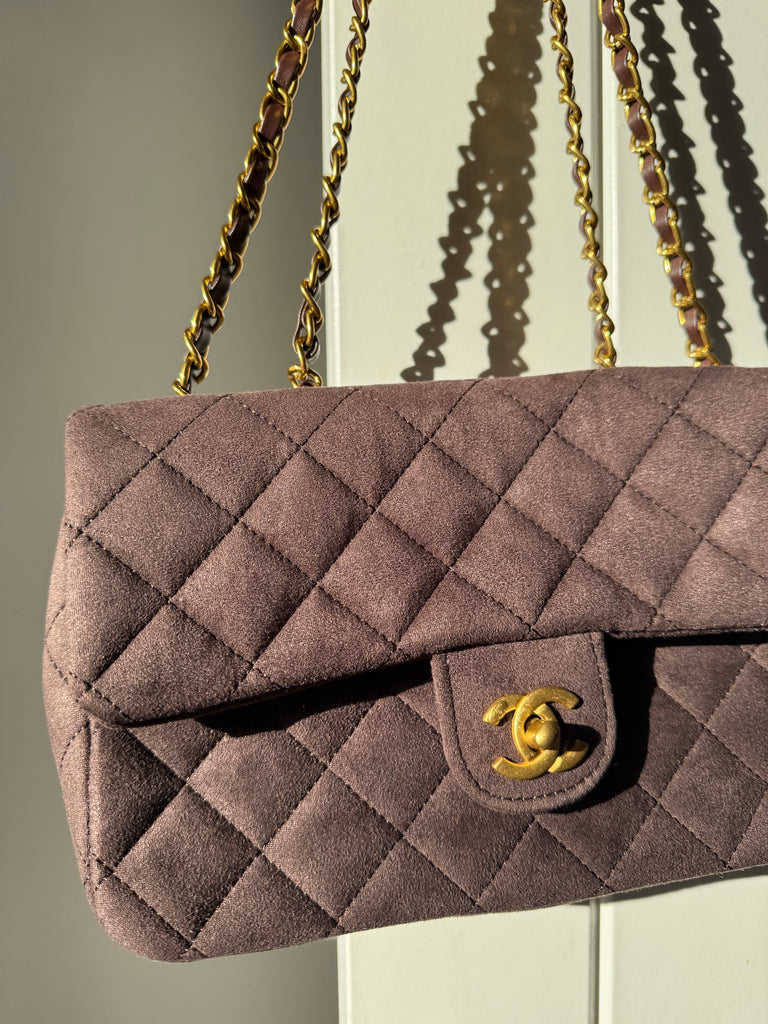 Brown Faux Suede Bag