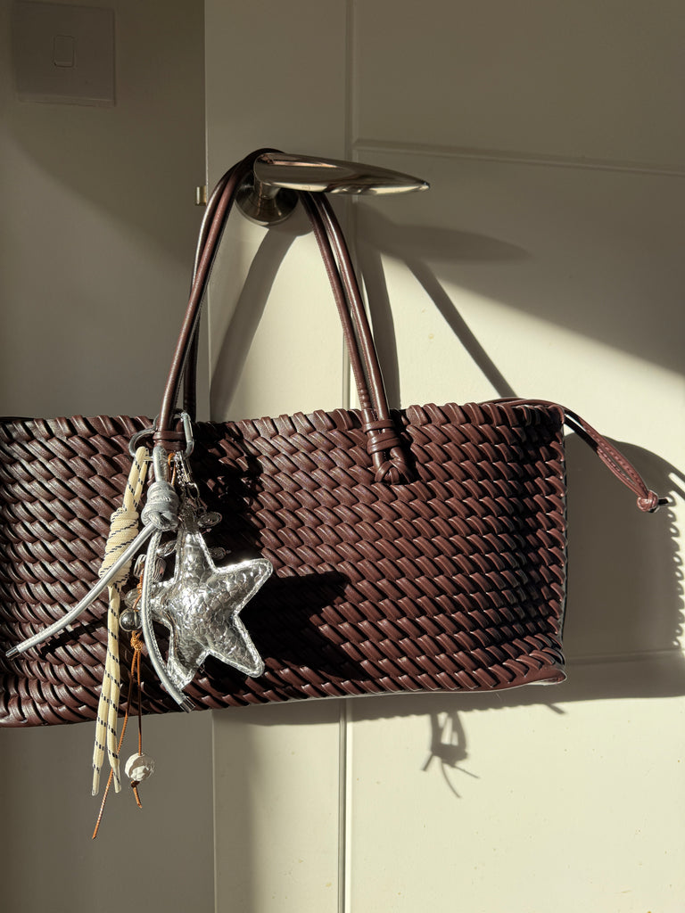 Brown woven bag