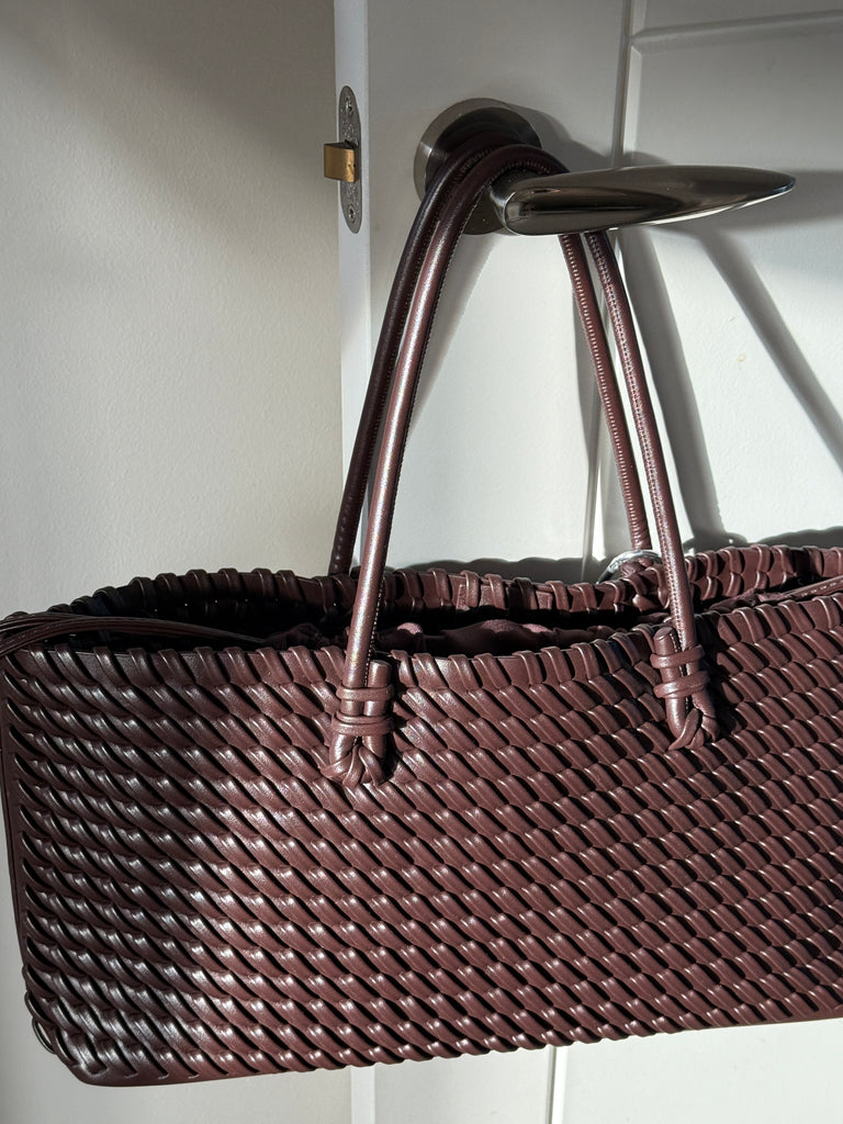 Brown woven bag