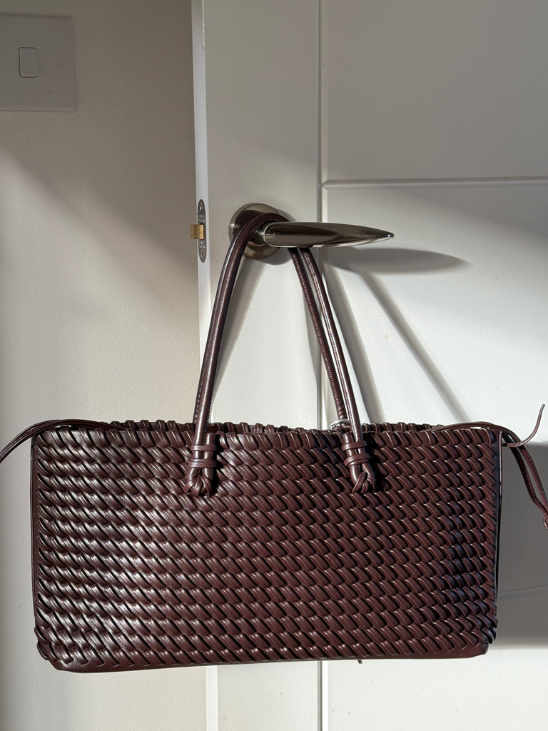 Brown woven bag