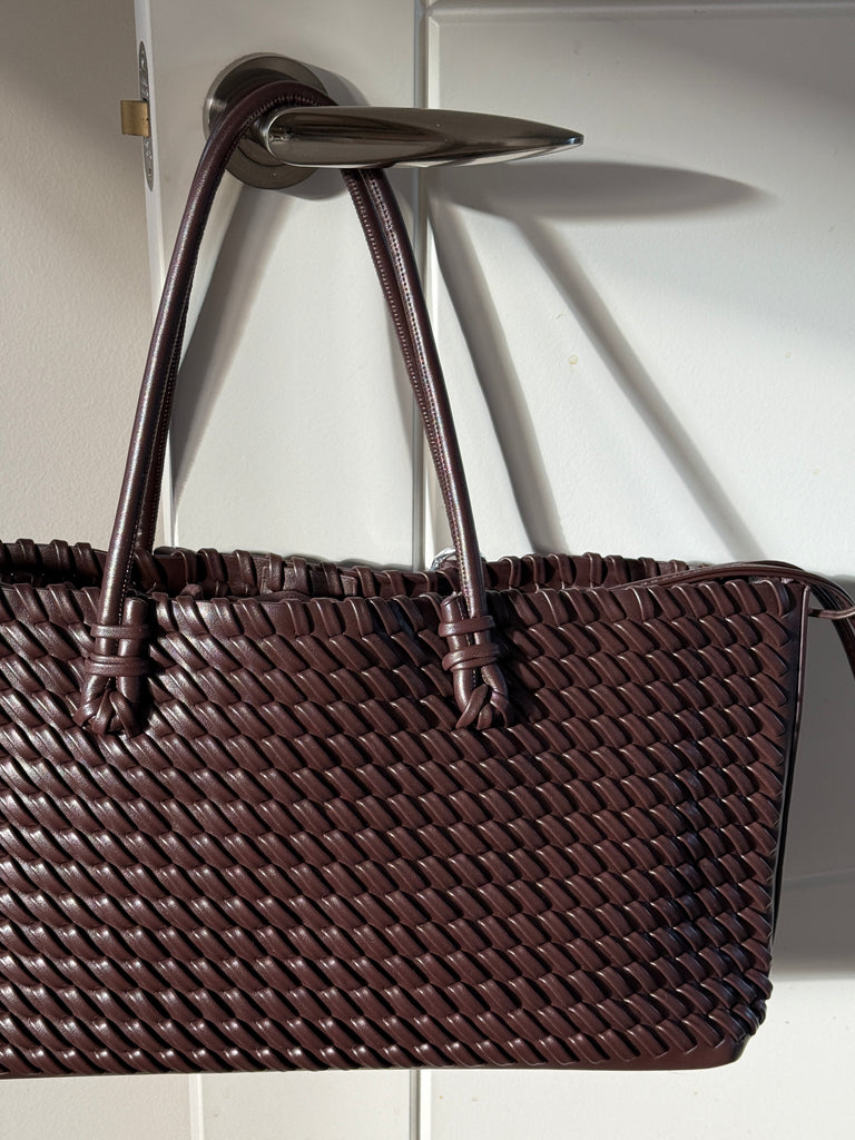 Brown woven bag
