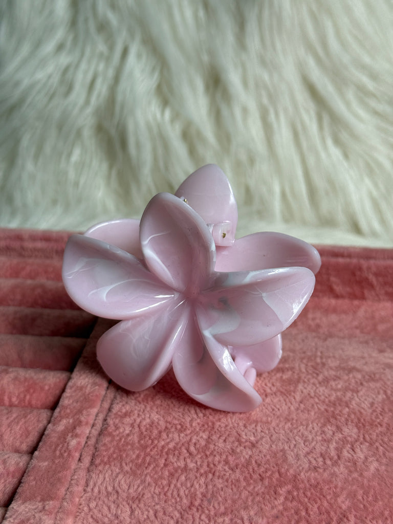 Pink Floral Hair Clip