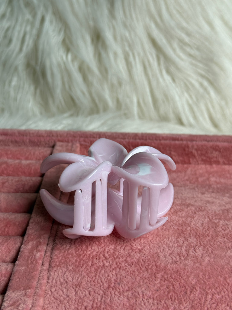 Pink Floral Hair Clip