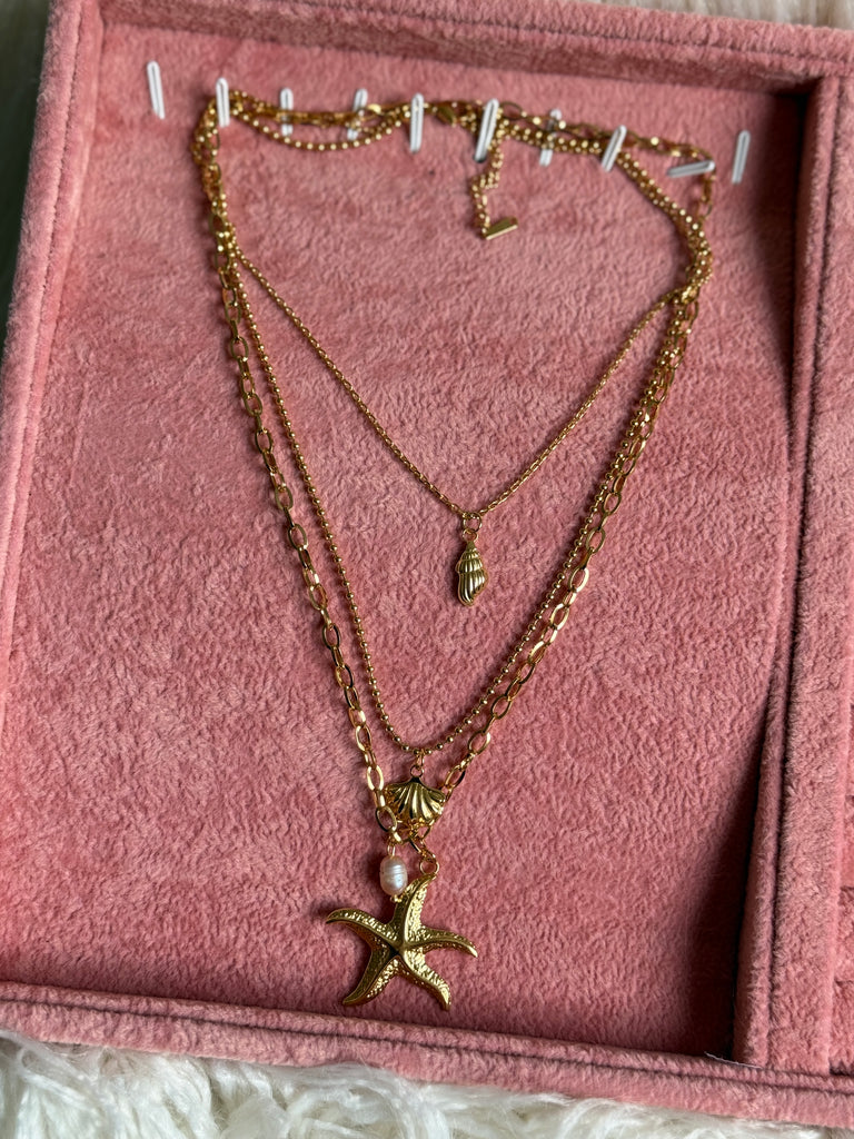 Triple Seashell Necklace