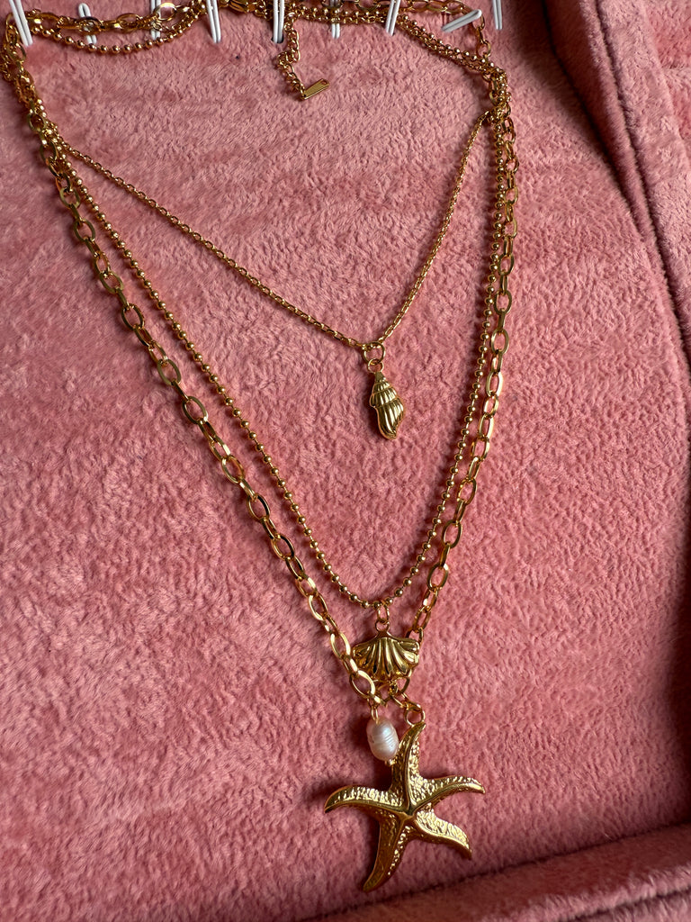 Triple Seashell Necklace