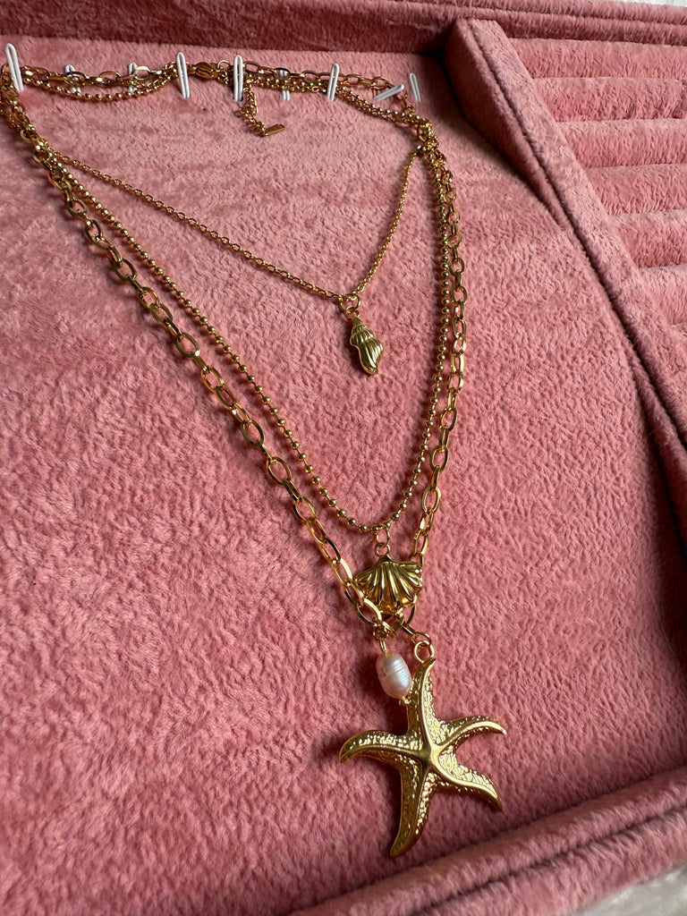 Triple Seashell Necklace