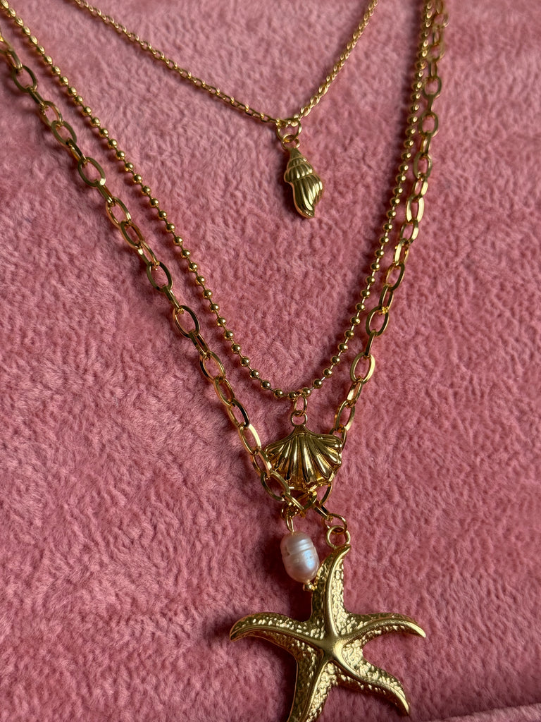 Triple Seashell Necklace