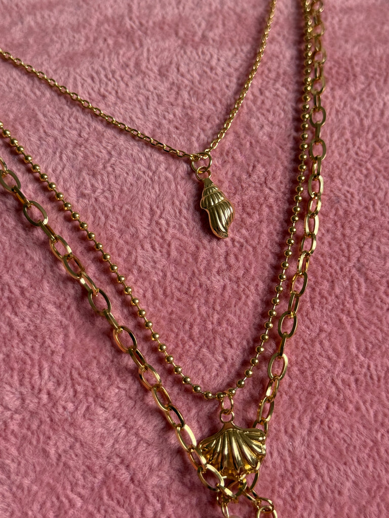 Triple Seashell Necklace