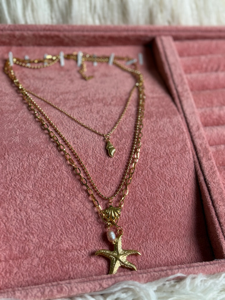 Triple Seashell Necklace