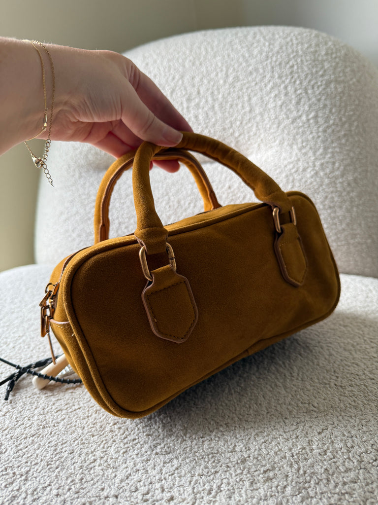 Small Rectangle Bag in Brown with Keycharm