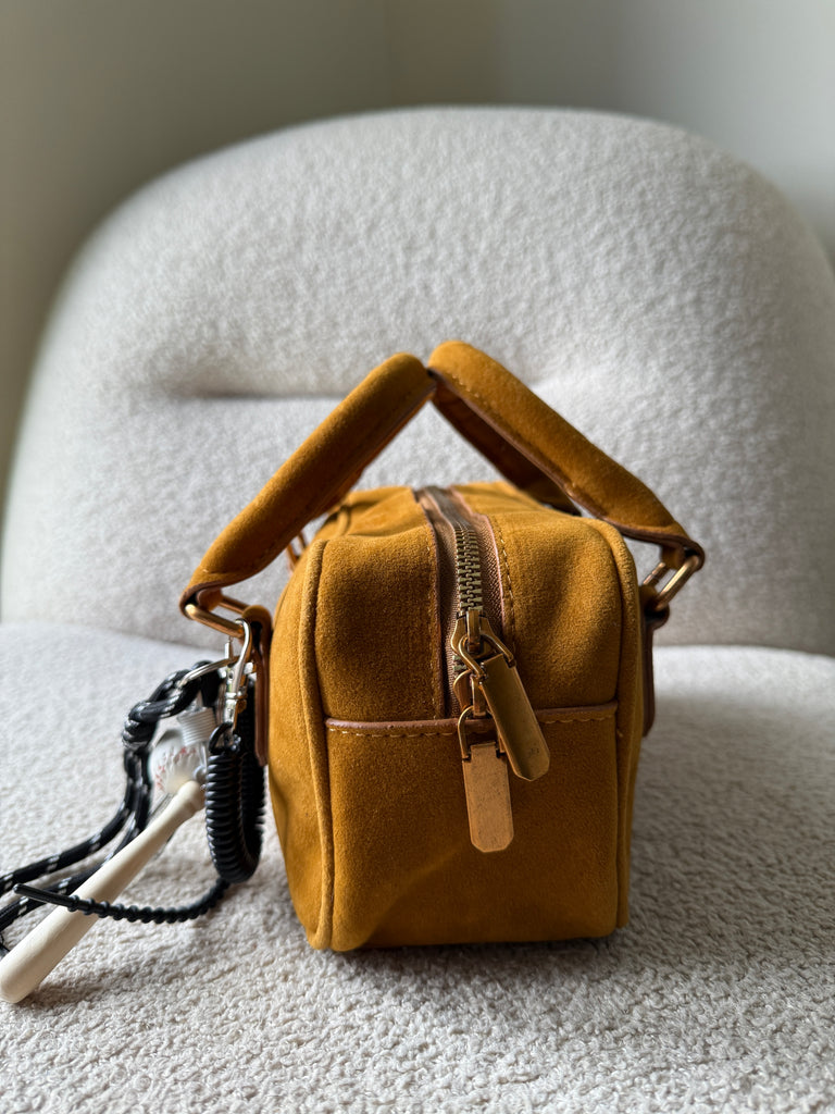 Small Rectangle Bag in Brown with Keycharm