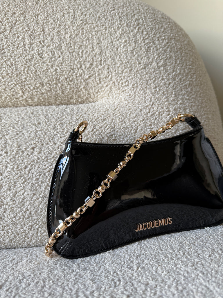 Mini Black Patent Bag