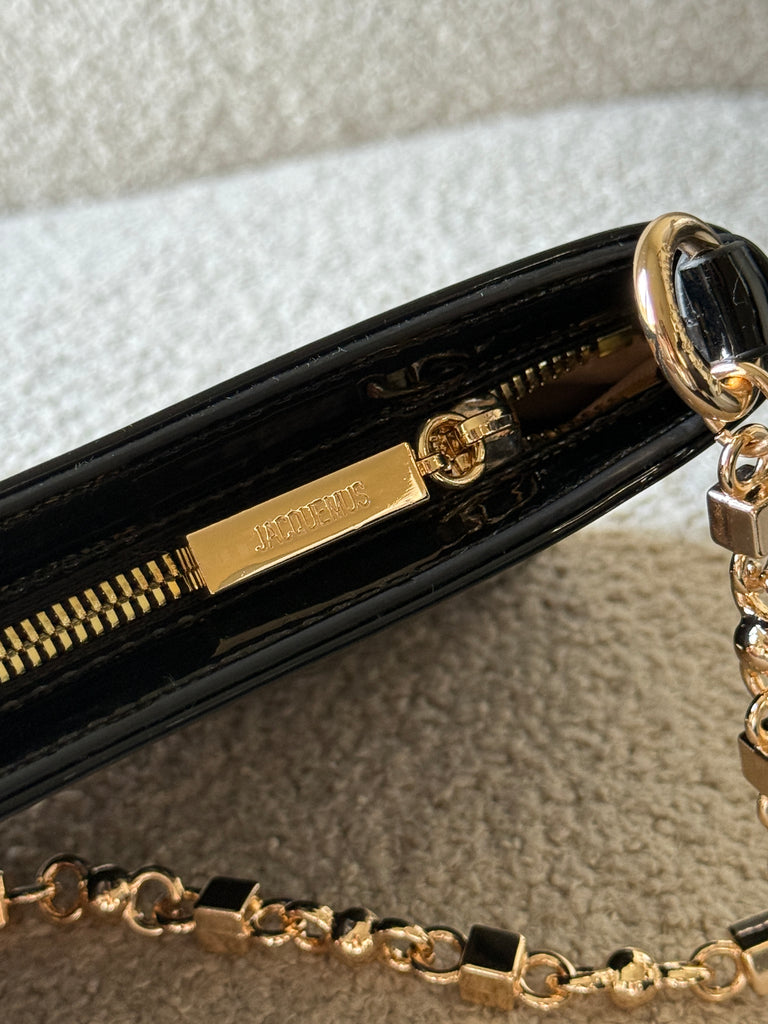 Mini Black Patent Bag