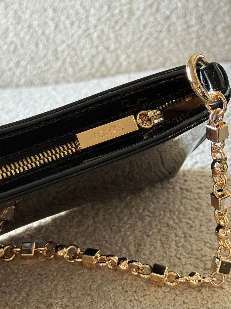 Mini Black Patent Bag