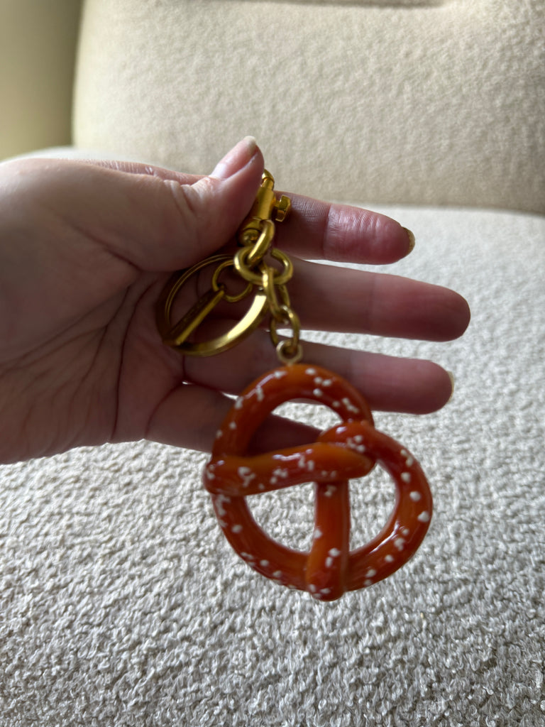Pretzel Bag Charm Keyring