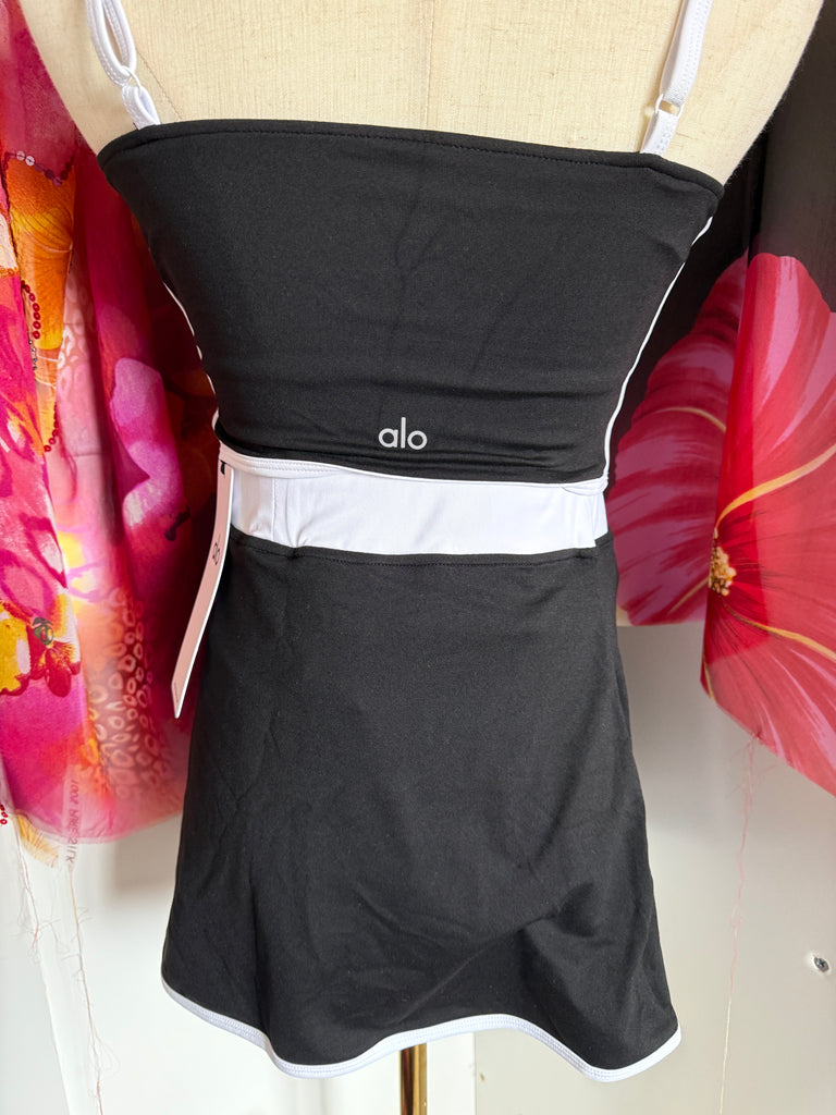 Black & White Contrast Trim Two-Piece Set – Sporty Chic Co-ord