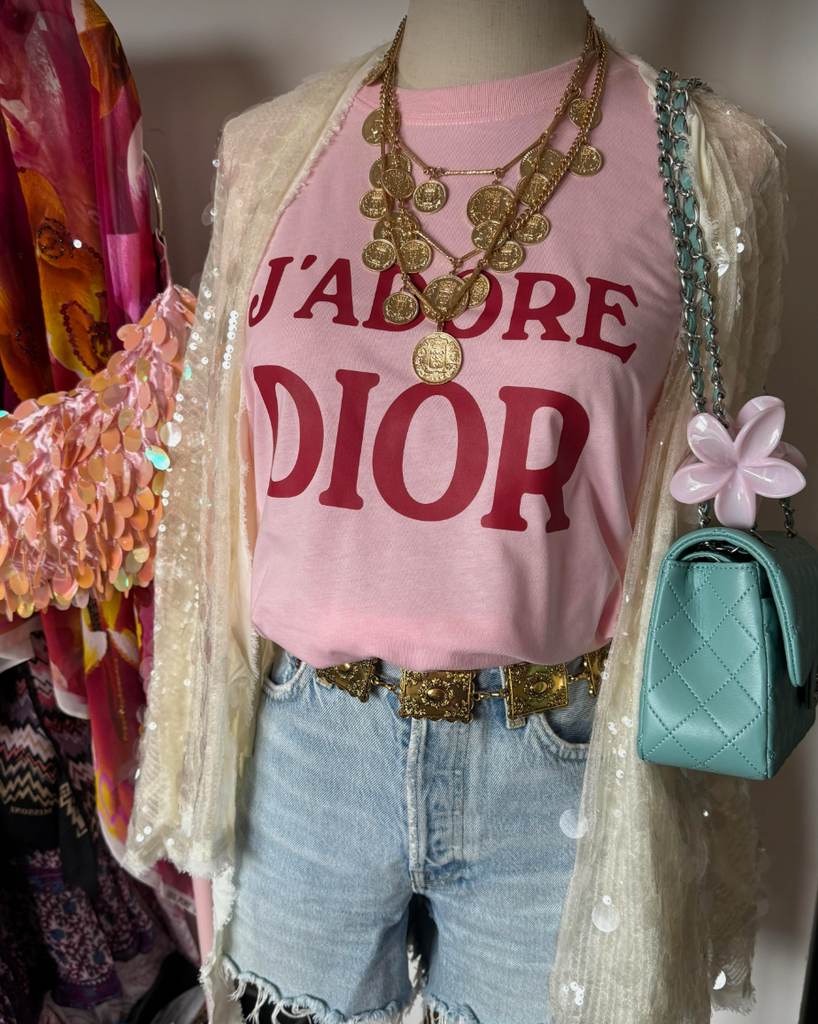 Retro Vest Top in Pink & Red