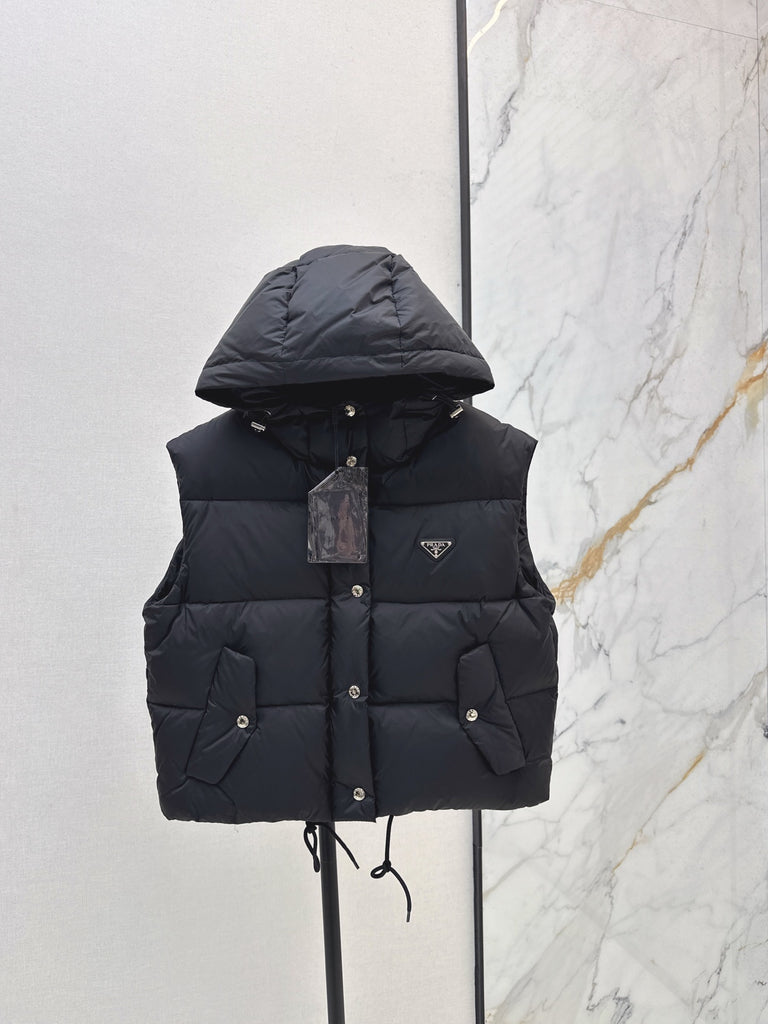 PRE ORDER Black Cropped Puffer Jacket