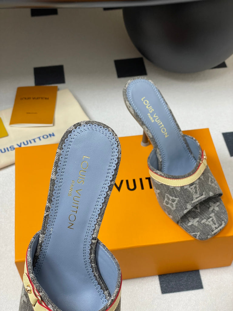 Denim Mule Heels – Pre-Order