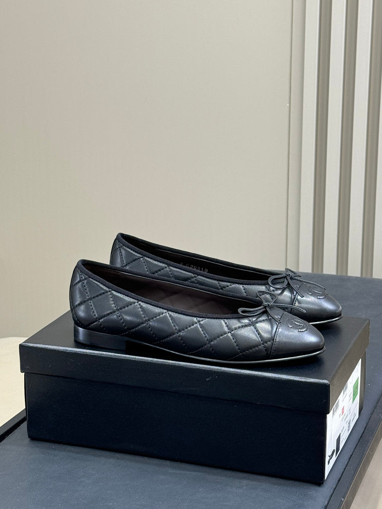 Quilted Black Ballet Flats – Pre-Order