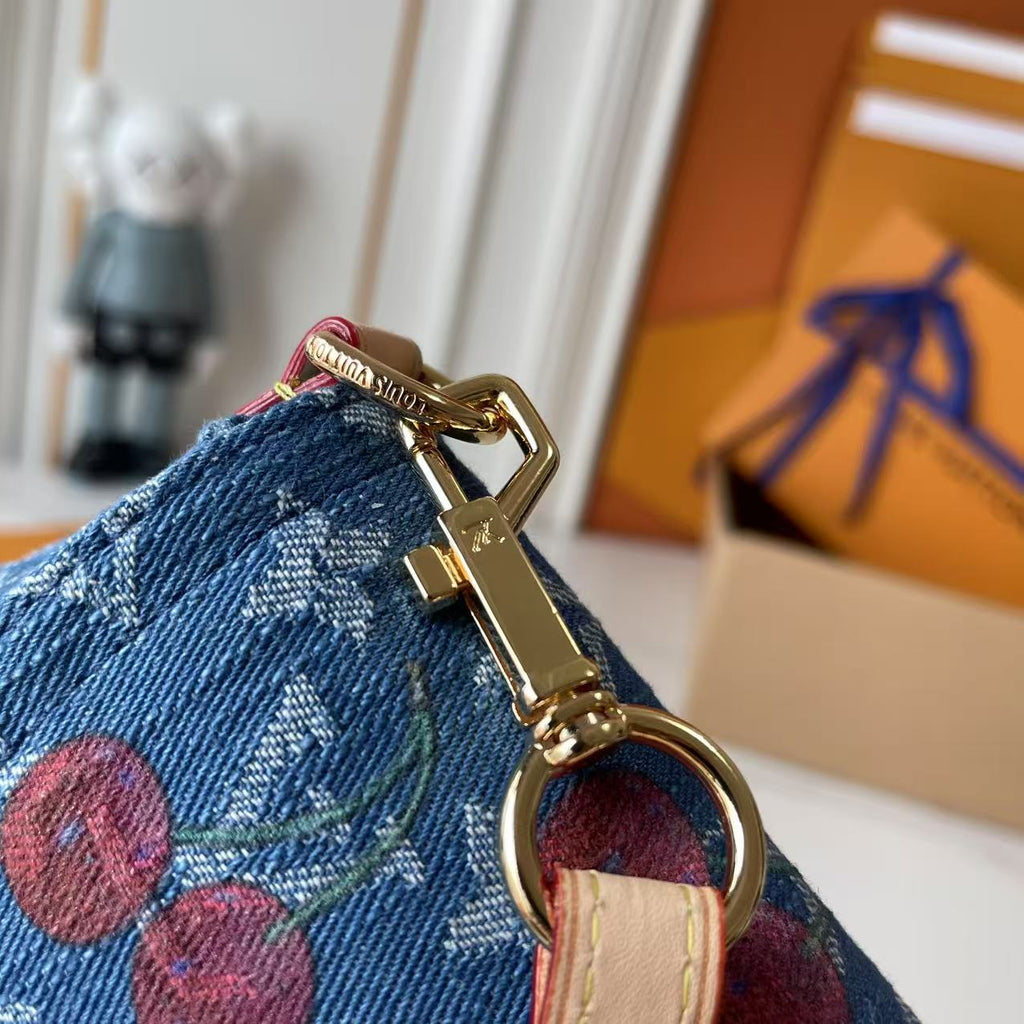 Pre-Order | Print Denim Shoulder Bag – Blue