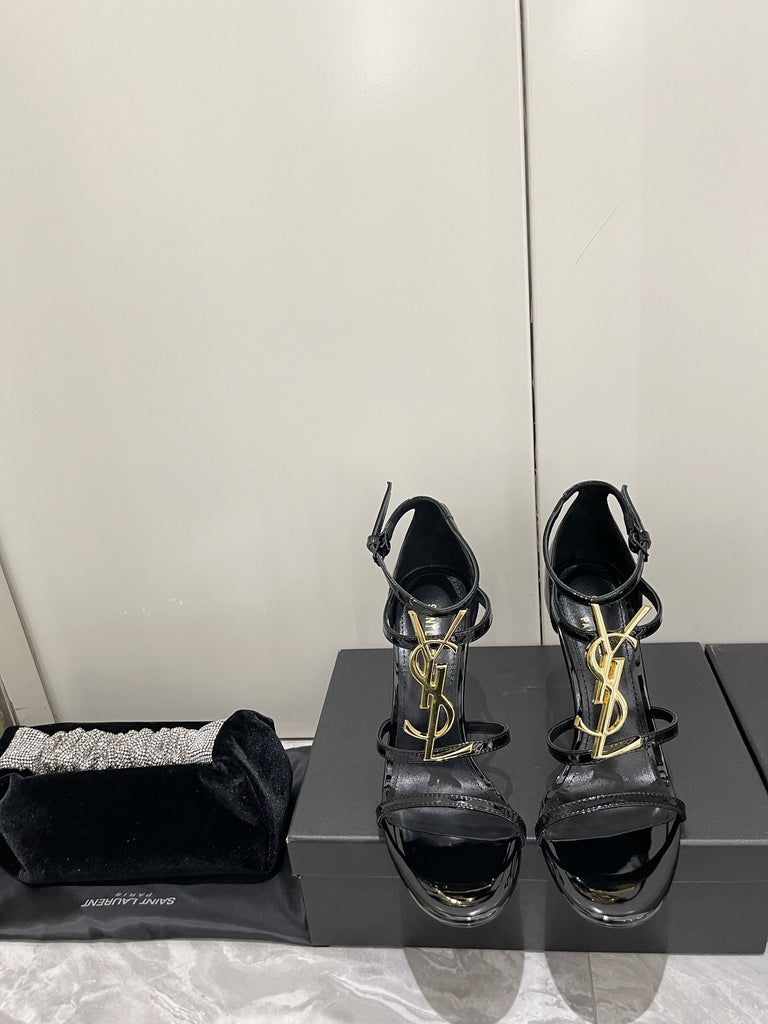 Black Patent Monogram Heels – Pre-Order