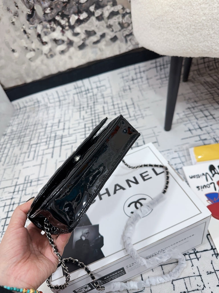 PRE-ORDER | Patent Cross Body Bag in Black or Burgundy