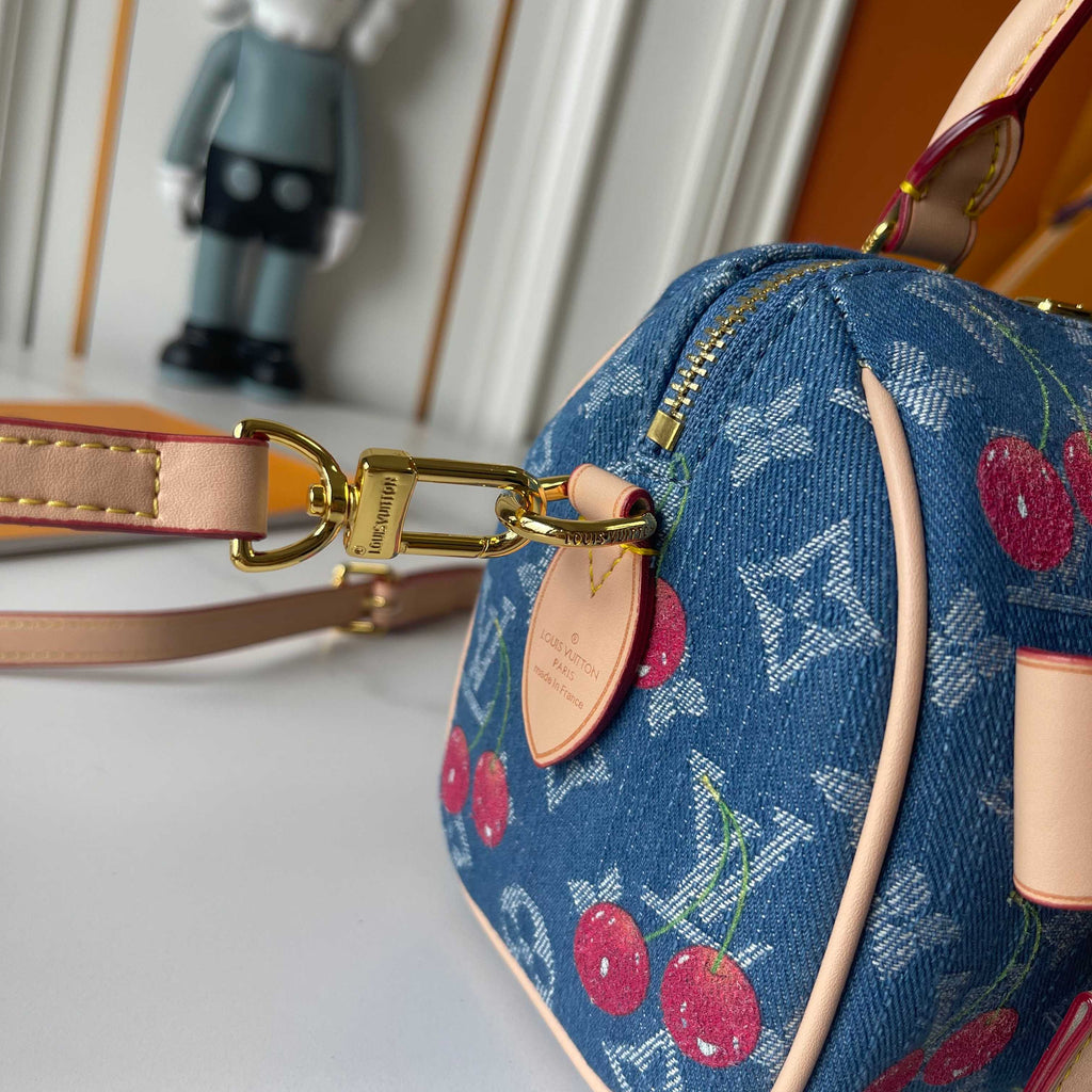Pre-Order |  Print Denim Mini Tote Bag – Blue