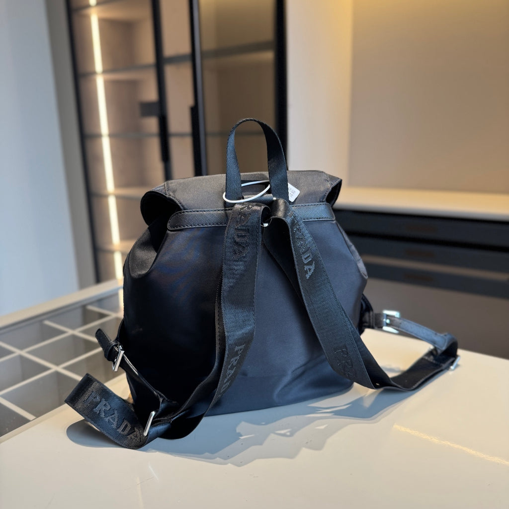 Pre-Order | Nylon Buckle Detail Backpack – Black
