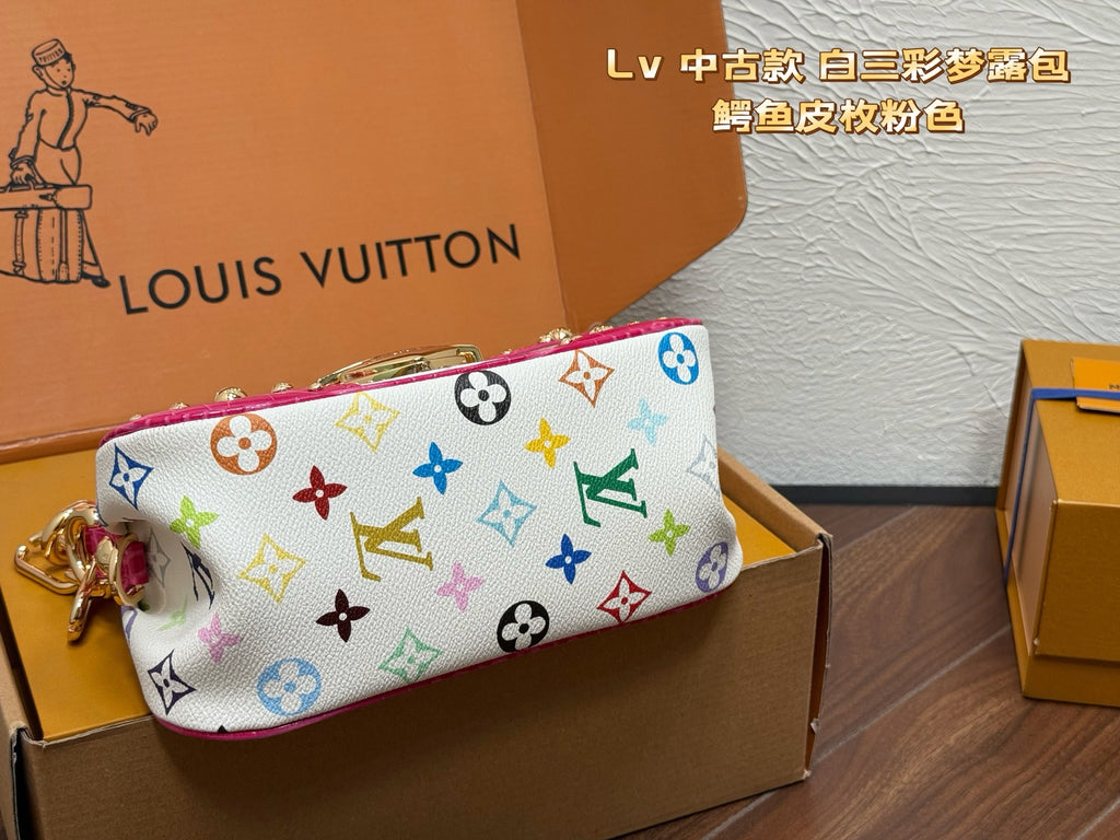 Pre-Order | Studded Multicolour Shoulder Bag – White & Pink