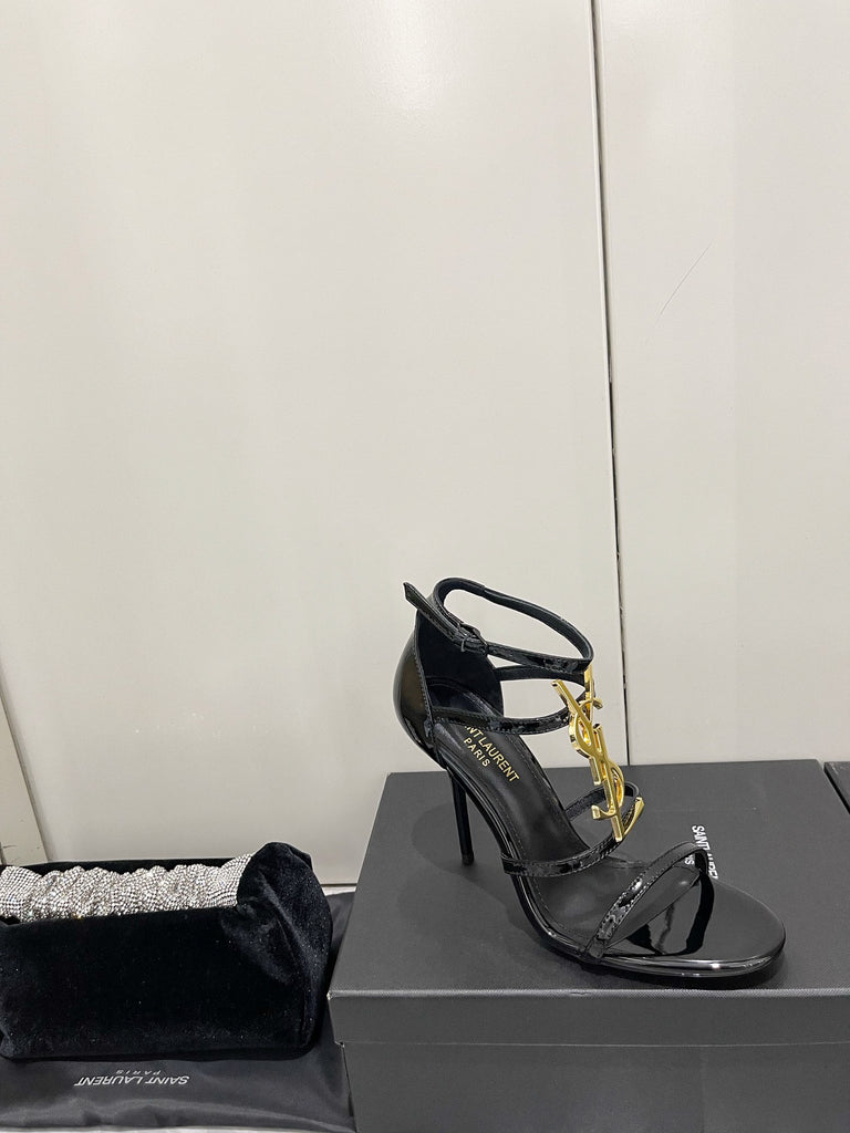 Black Patent Monogram Heels – Pre-Order