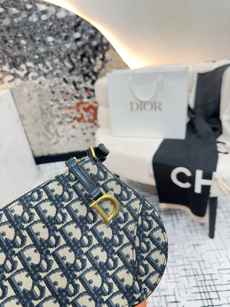 Pre-Order | Monogram Saddle Shoulder Bag – Navy