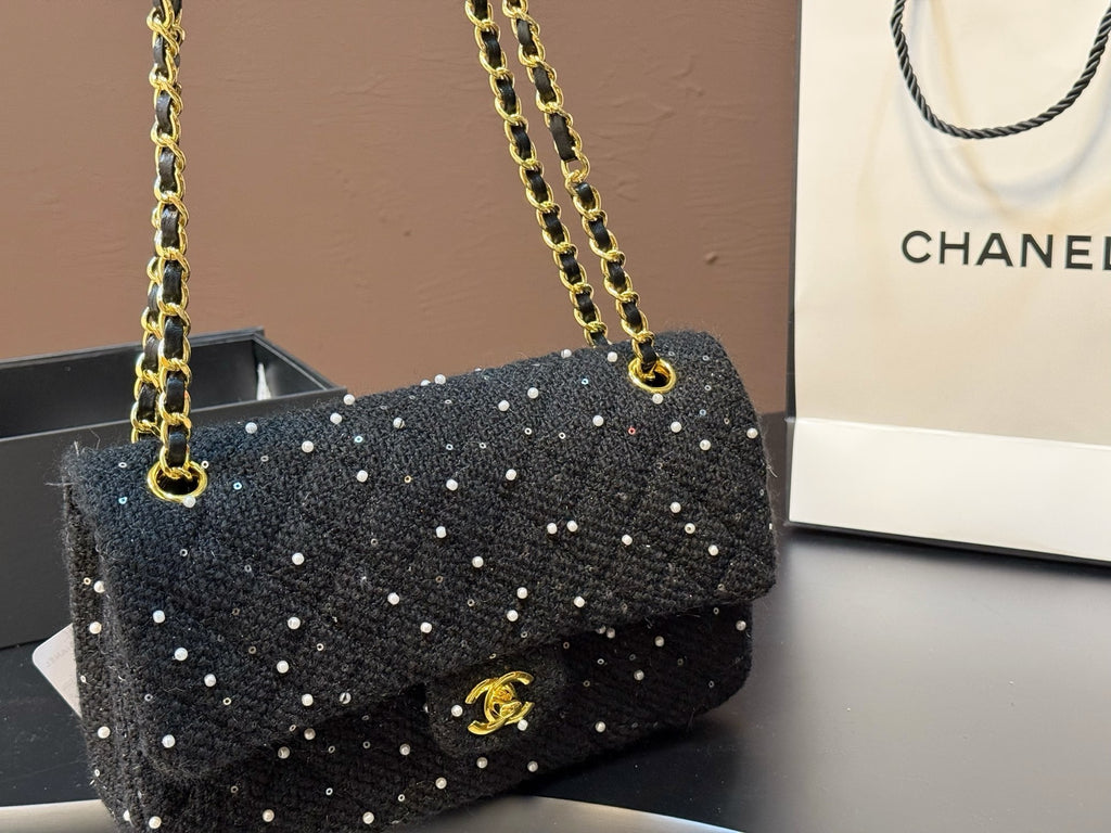 PRE-ORDER | Pearl Beaded Bag in Black