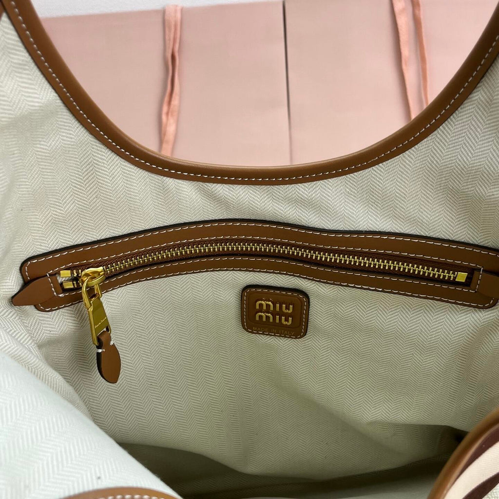Pre-Order | Brown & Cream Striped Tote Bag