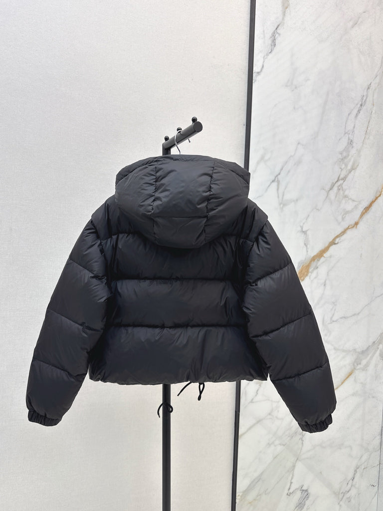 PRE ORDER Black Cropped Puffer Jacket