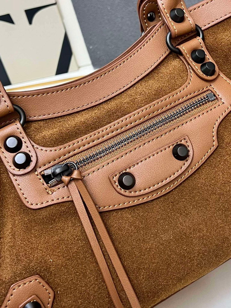 PRE-ORDER BROWN FAUX SUEDE BAG