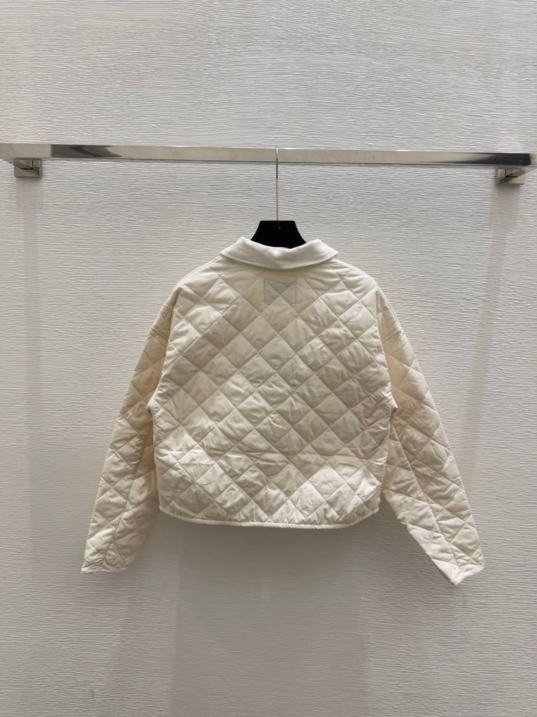 Pre-Order | Quilted Cropped Jacket in Ivory
