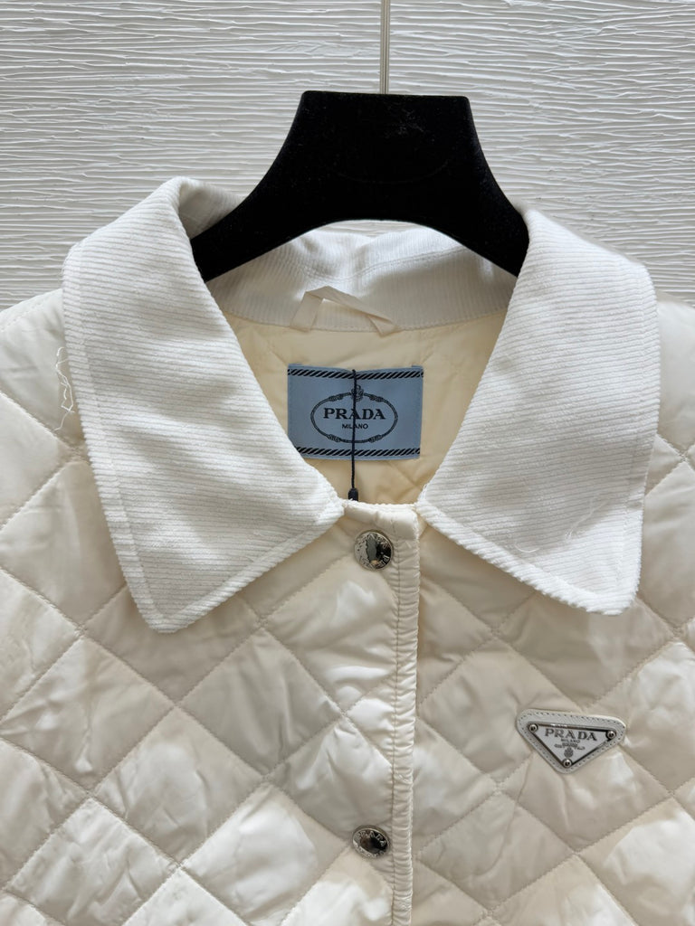 Pre-Order | Quilted Cropped Jacket in Ivory