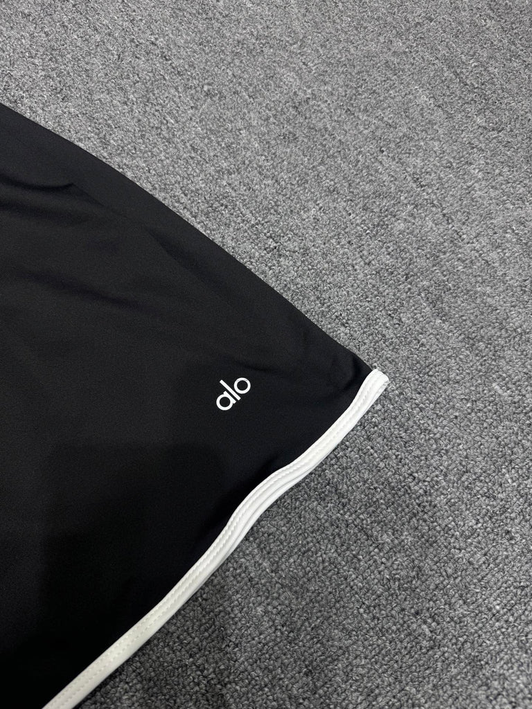 Black & White Contrast Trim Two-Piece Set – Sporty Chic Co-ord