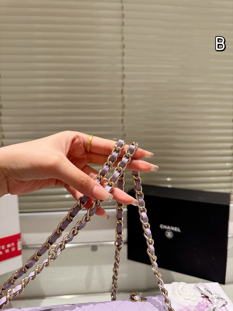 Pre-Order | Lilac Flap Shoulder Bag with Silver Hardware