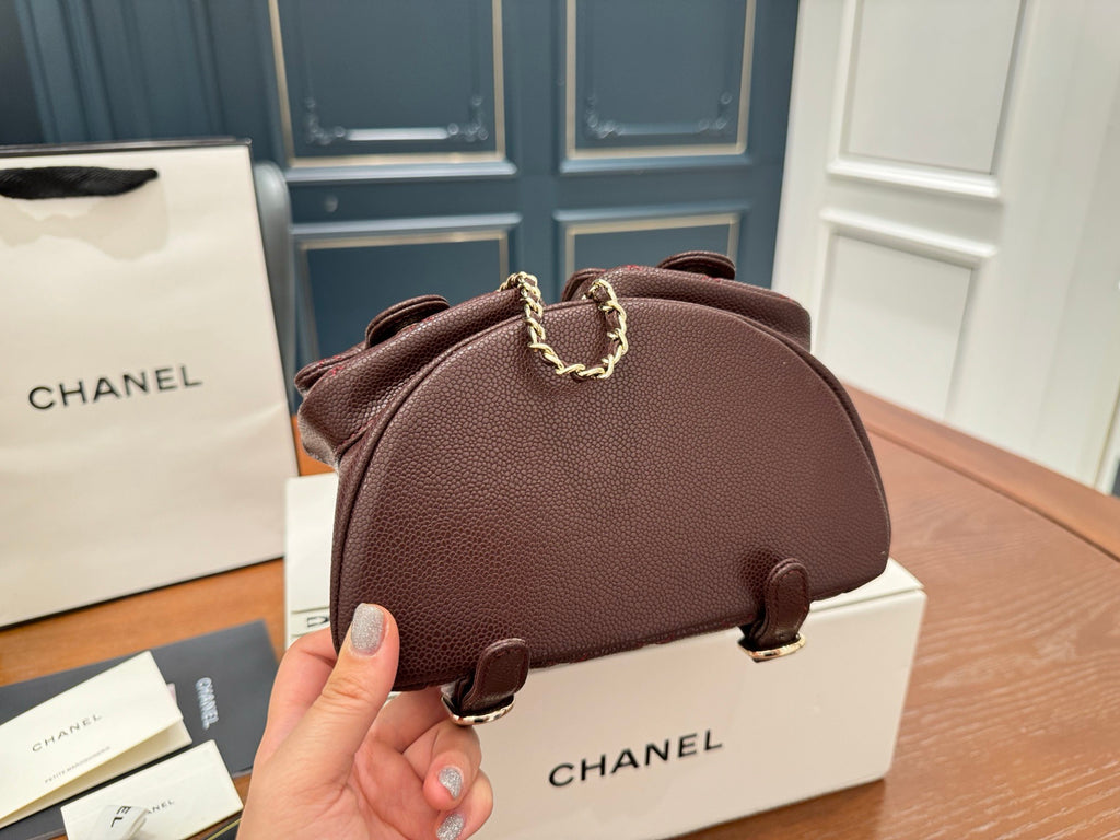Pre-Order | Quilted Mini Backpack – Burgundy