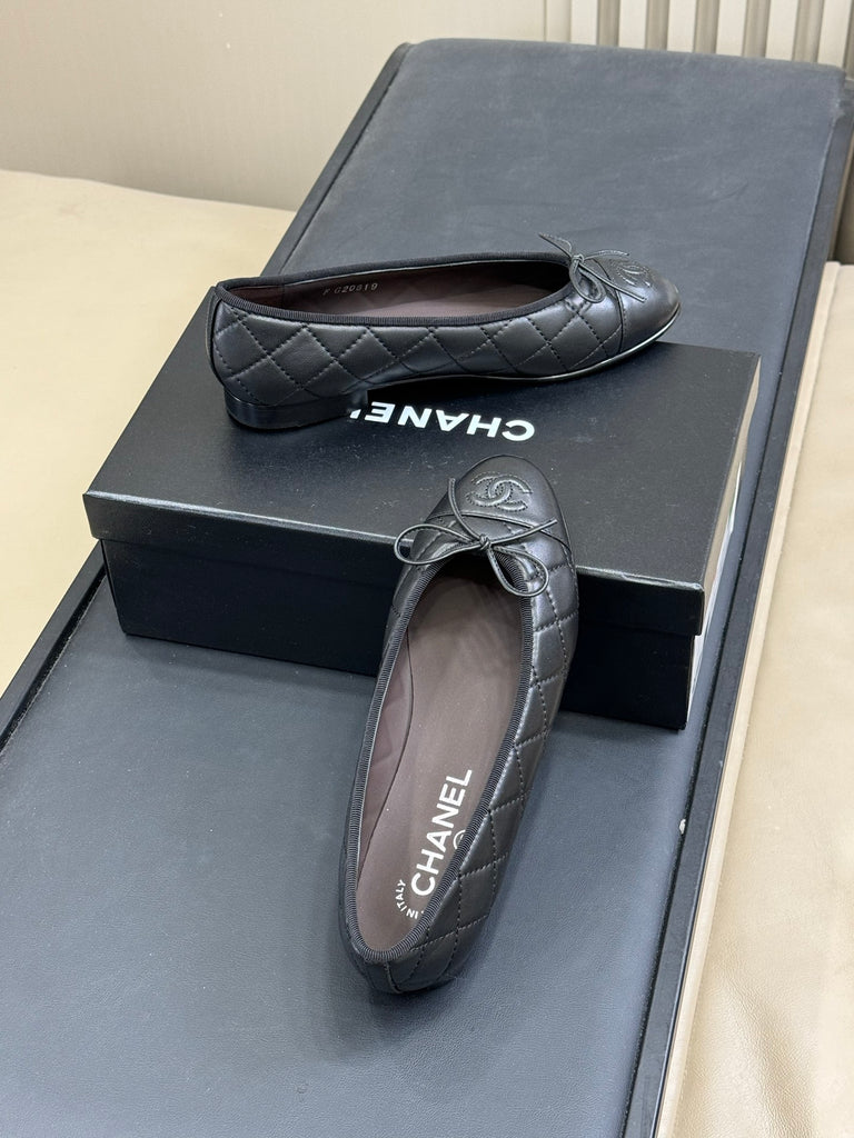 Quilted Black Ballet Flats – Pre-Order