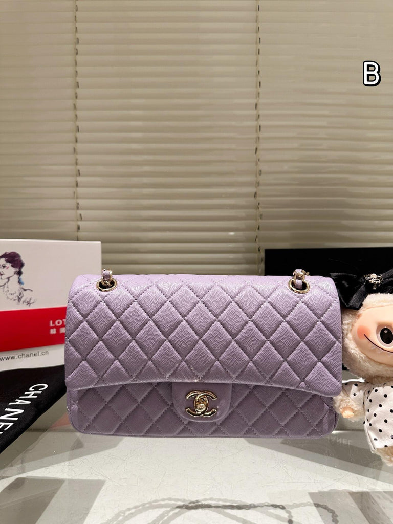 Pre-Order | Lilac Flap Shoulder Bag with Silver Hardware