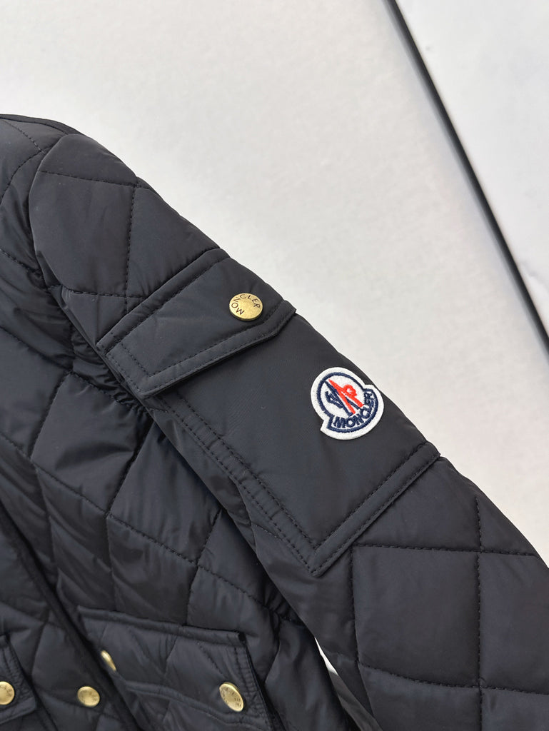 Pre-Order | Quilted Black Jacket with Gold Button Detail