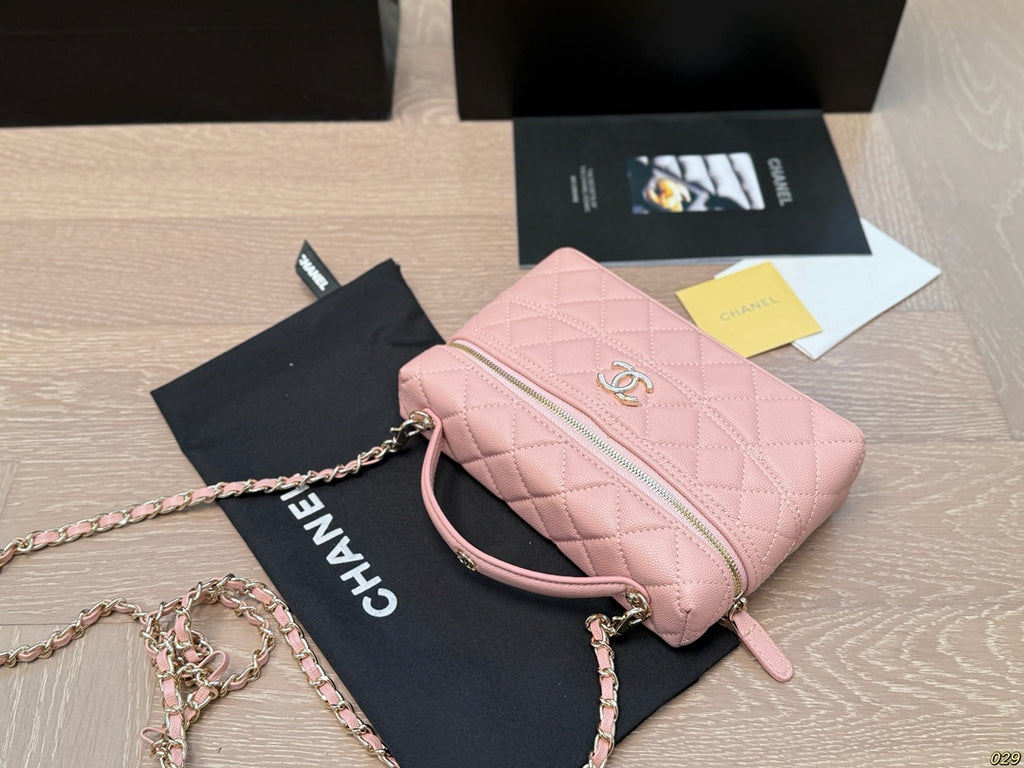 Pre-Order | Quilted Mini Vanity Bag – Pink