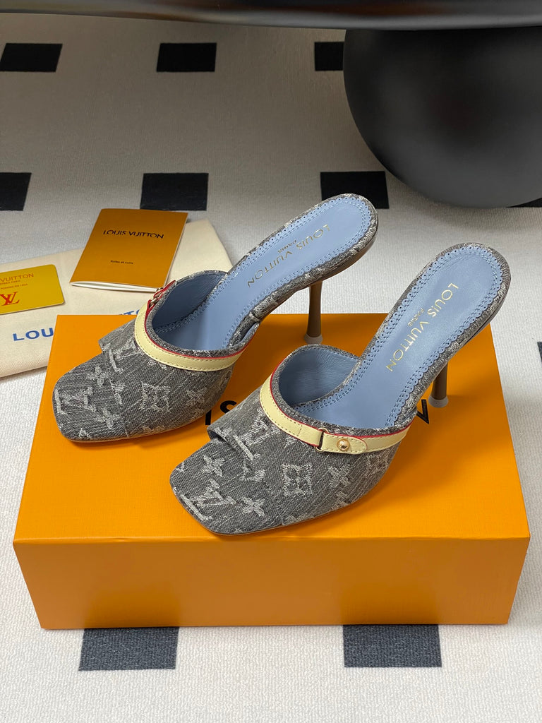 Denim Mule Heels – Pre-Order