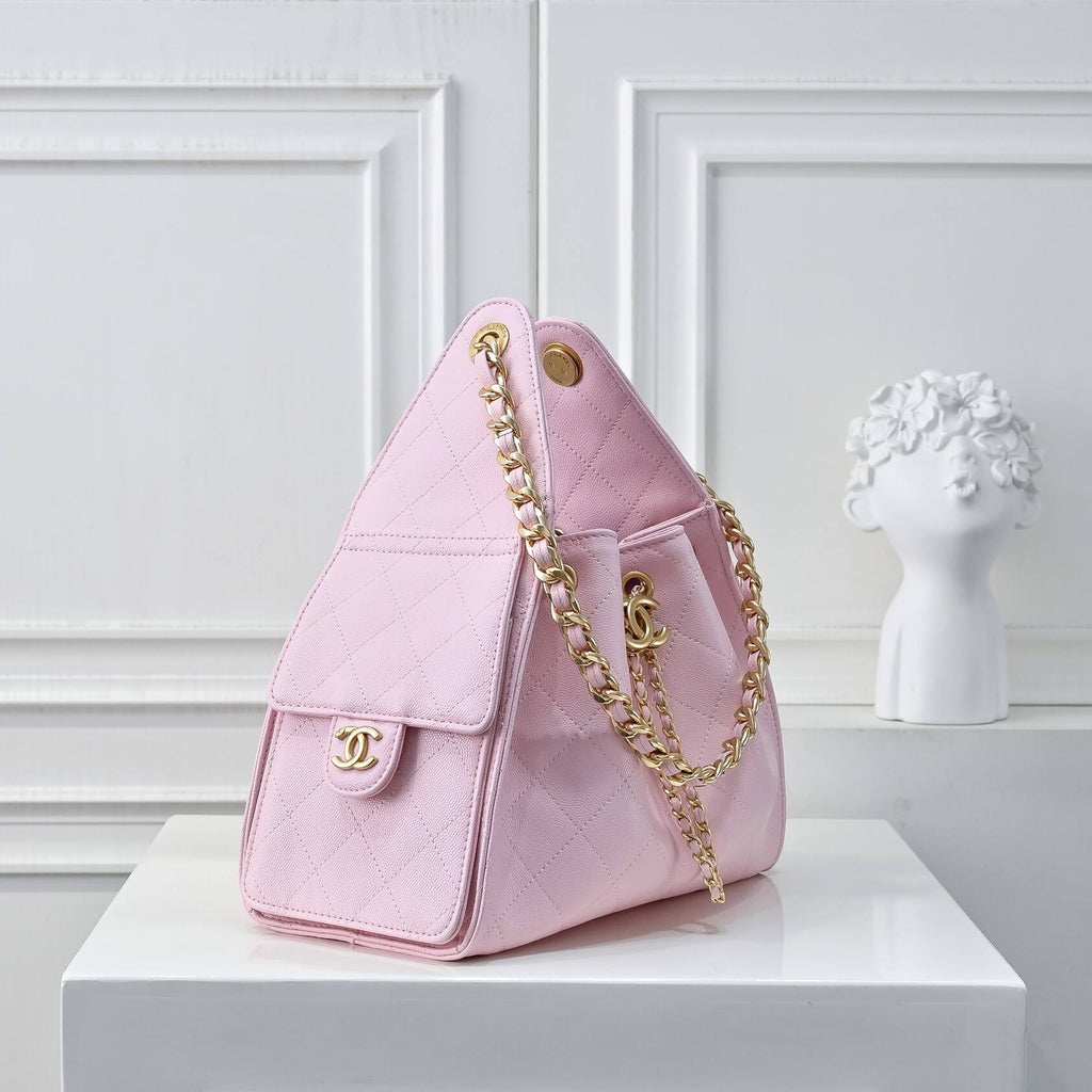 Pre-Order | Pink Pyramid Bag with Chain Strap