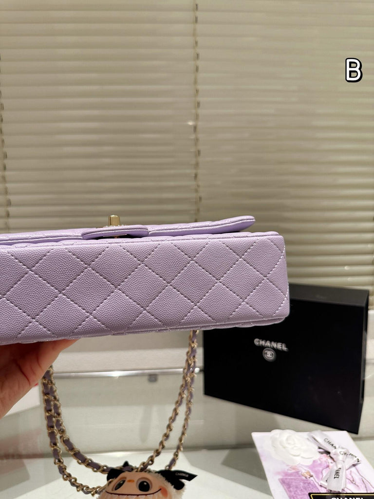 Pre-Order | Lilac Flap Shoulder Bag with Silver Hardware