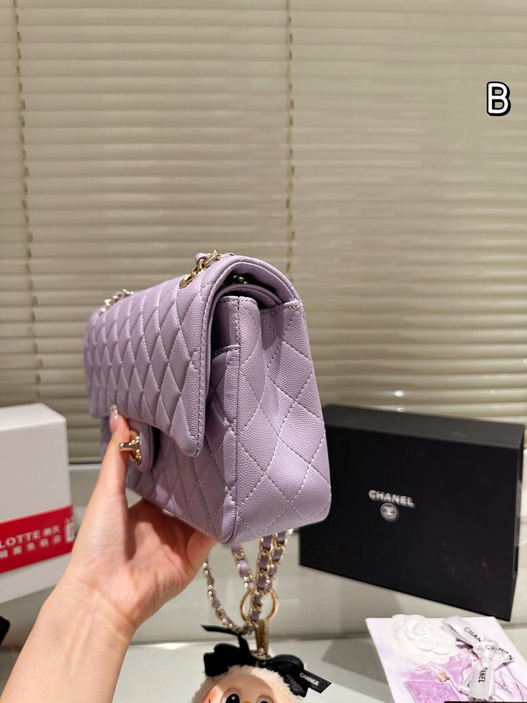 Pre-Order | Lilac Flap Shoulder Bag with Silver Hardware