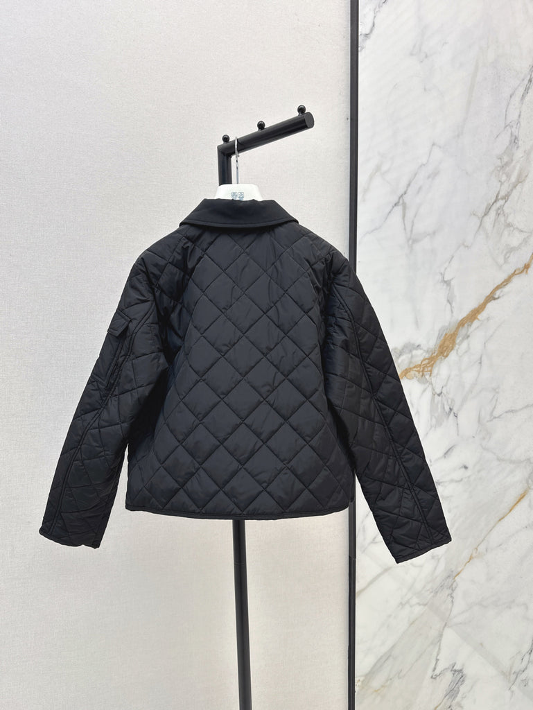 Pre-Order | Quilted Black Jacket with Gold Button Detail